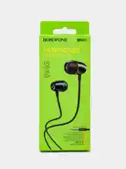 Черный наушники Borofone BM57, вакуумные, проводные, 1.2 м