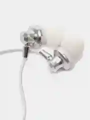 Серебряный наушники проводные вакуумные HOCO M98, с микрофоном