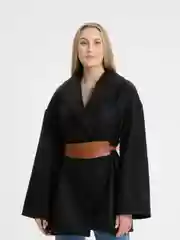 Черный пальто женское, кашемир