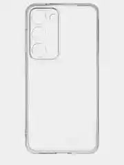 Прозрачный чехол для Samsung Galaxy S23 силиконовый ROSCO прозрачный с бортиком- защитой модуля камер