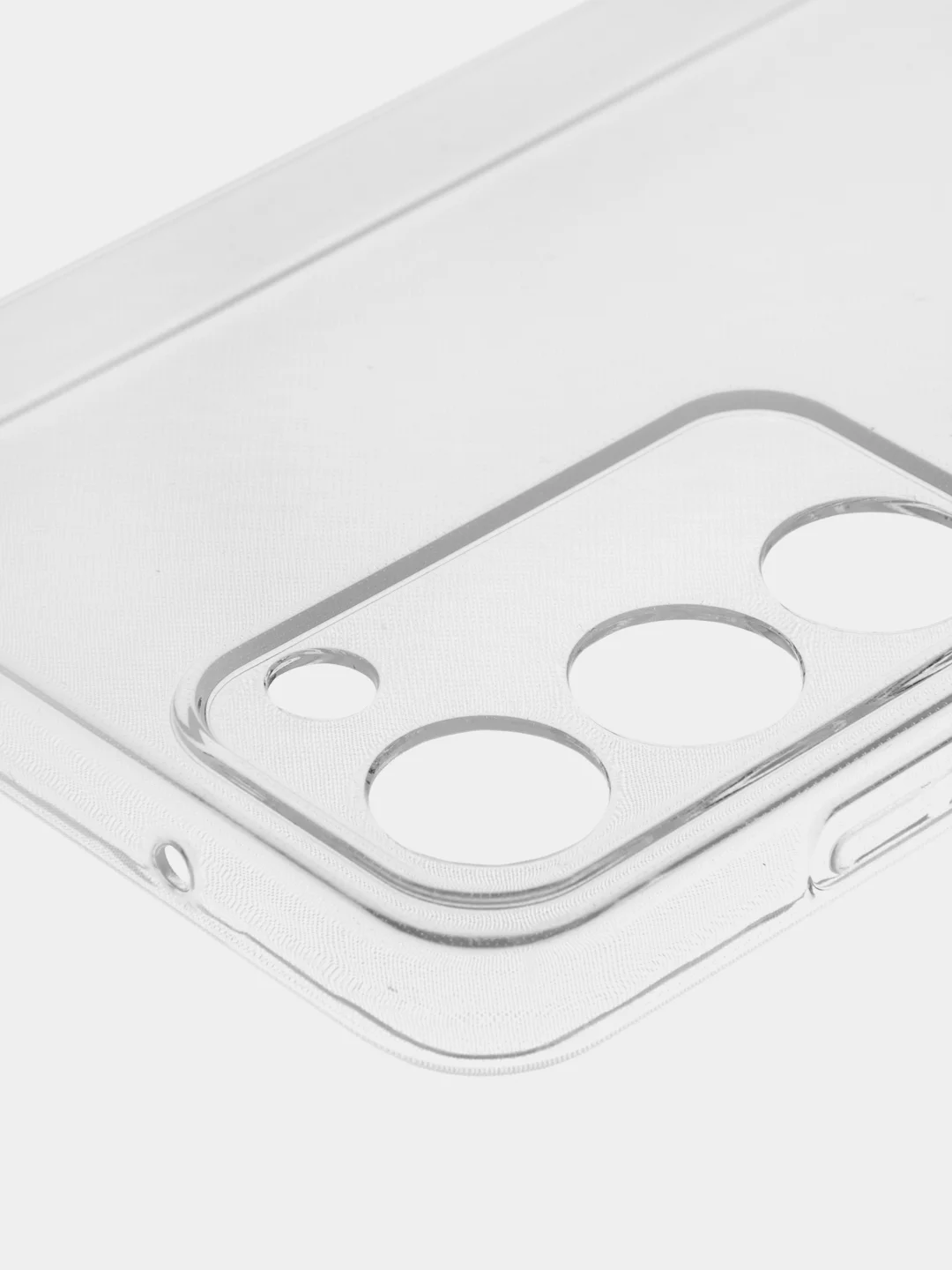 Прозрачный чехол для Samsung Galaxy S23 силиконовый ROSCO прозрачный с бортиком- защитой модуля камер