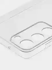 Прозрачный чехол для Samsung Galaxy S23 силиконовый ROSCO прозрачный с бортиком- защитой модуля камер