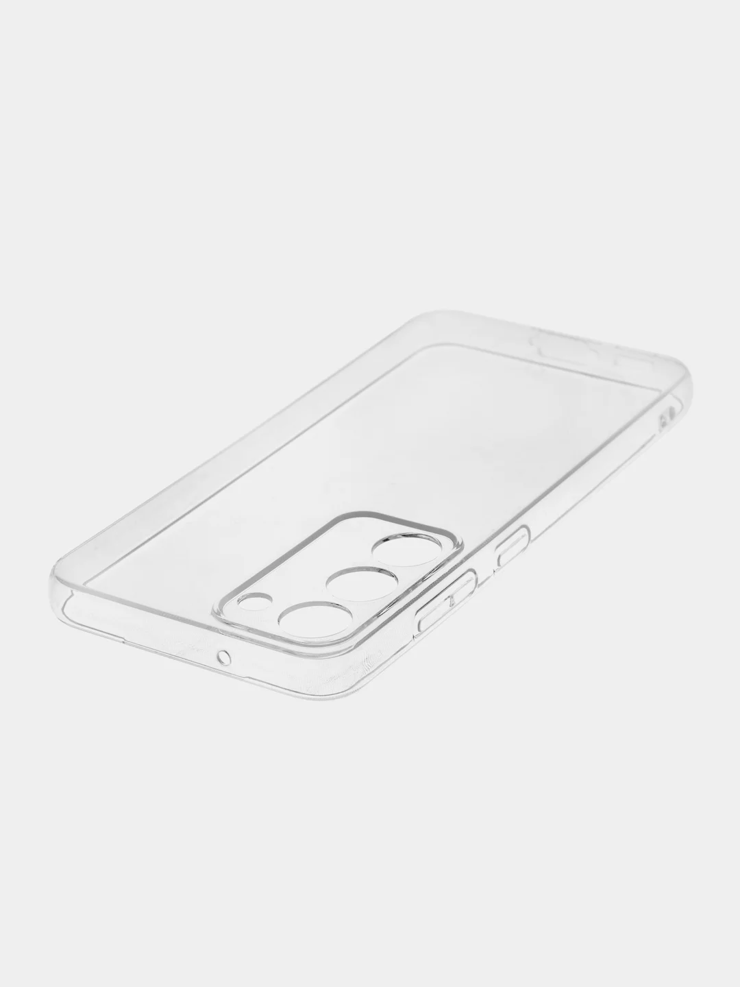 Прозрачный чехол для Samsung Galaxy S23 силиконовый ROSCO прозрачный с бортиком- защитой модуля камер