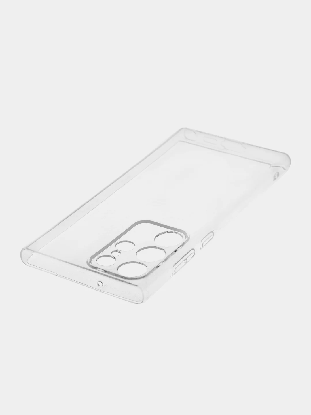 Прозрачный чехол для Samsung Galaxy S23 Ultra силиконовый ROSCO прозрачный с бортиком- защитой камер