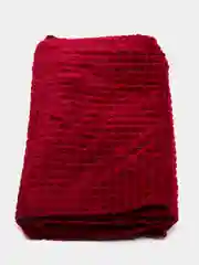 Бордовый плед "Кубик", евро, 200*220 см
