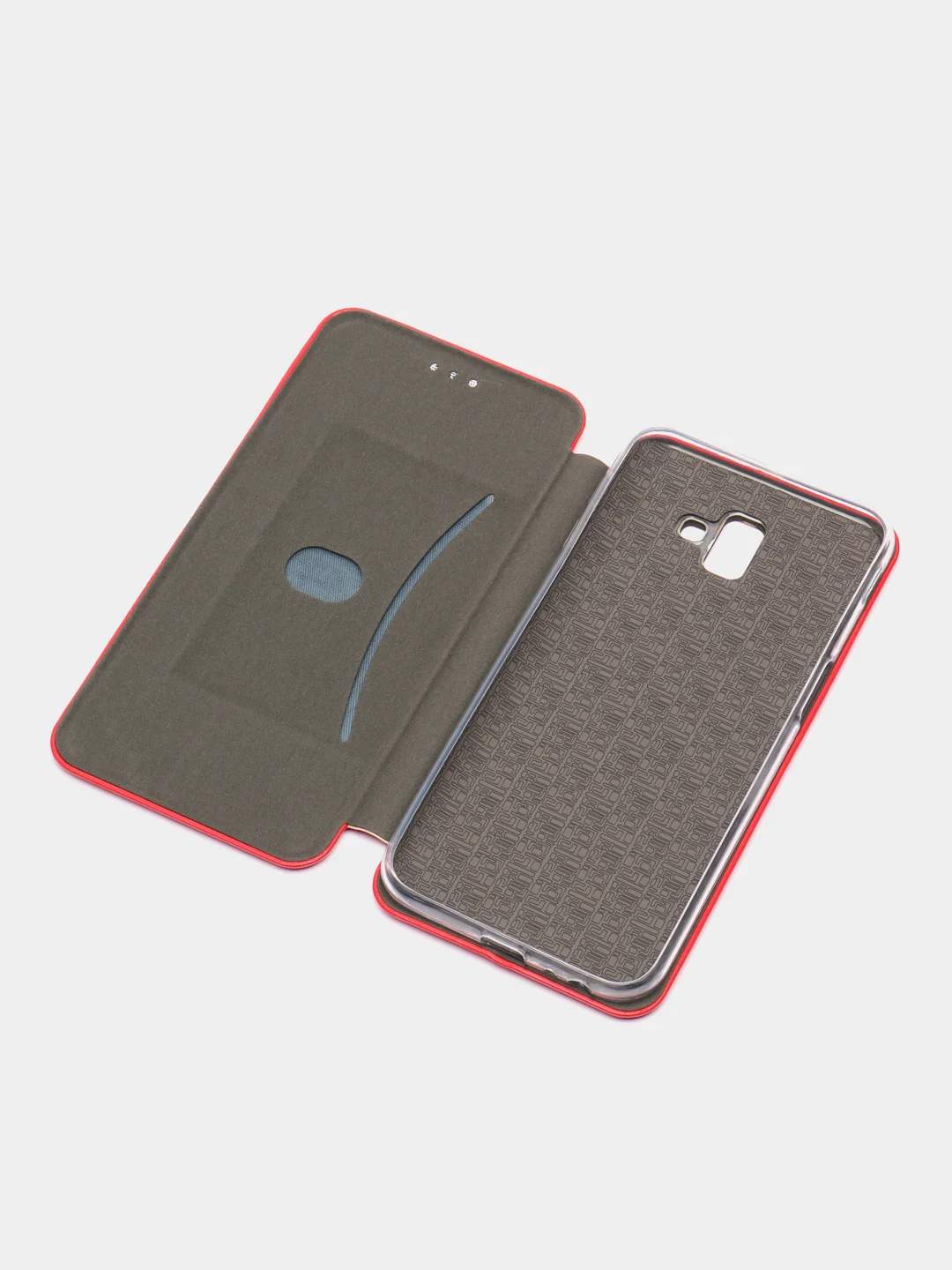 Красный чехол книжка на Samsung Galaxy J6+ / J6 Plus, Самсунг Галакси Джи6+ / Джи6 Плюс