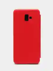 Красный чехол книжка на Samsung Galaxy J6+ / J6 Plus, Самсунг Галакси Джи6+ / Джи6 Плюс