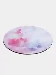 Розовый коврик круглый для компьютерной мыши