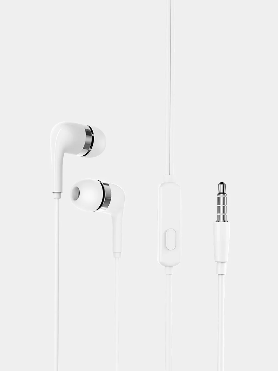 Серый металлик наушники с микрофоном Borofone с разъёмом 3.5 Jack