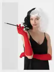 Красный карнавальные перчатки,длинные на Хэллоуин