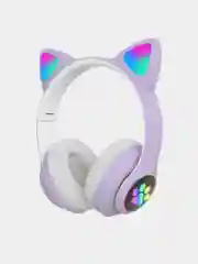 Лавандовый беспроводные наушники Bluetooth, со светящимися ушками, детские