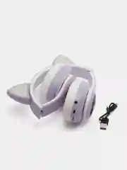Лавандовый беспроводные наушники Bluetooth, со светящимися ушками, детские