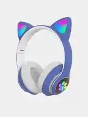 Синий беспроводные наушники Bluetooth, со светящимися ушками, детские