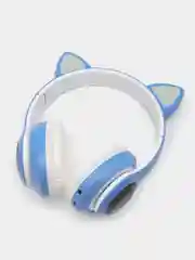 Синий беспроводные наушники Bluetooth, со светящимися ушками, детские