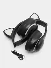 Угольный беспроводные наушники Bluetooth, со светящимися ушками, детские