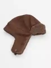 Шоколадный шапка-ушанка детская