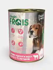 Консервы для собак Frais Holistic Dog, сочные кусочки мяса в желе, с телятиной, 420г