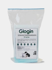 Одноразовая пеленка Glogin для животных, собак, кошек, с суперабсорбентом 60х40см, 15шт