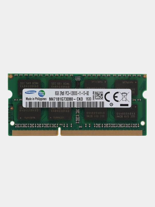 Оперативная память Samsung DDR3, 8 гб, 1600, MHz SO-DIMM, PC3-12800U, для ноутбука
