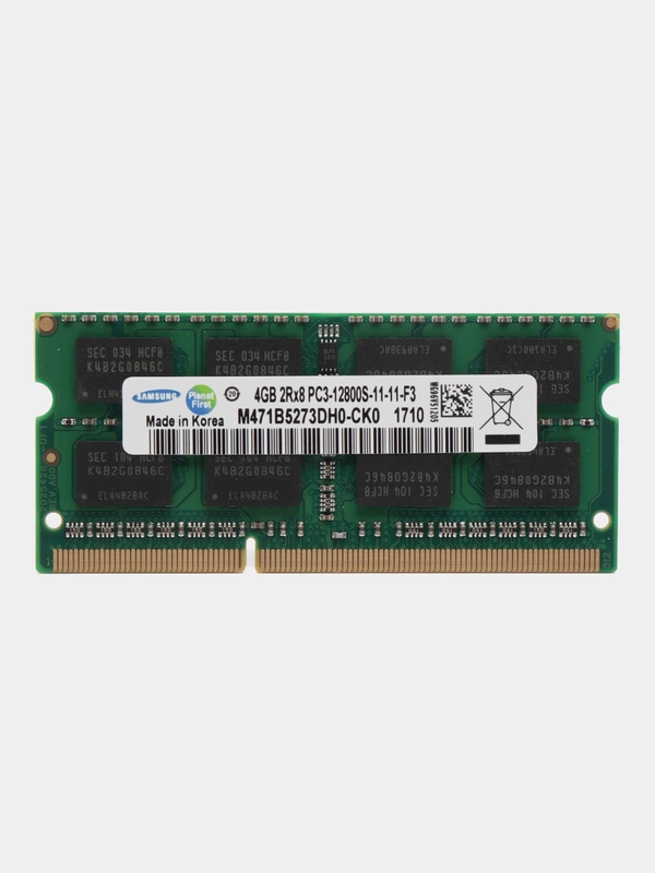 Оперативная память для ноутбука Samsung DDR3, 4 ГБ, 1600 MHz, SO-DIMM, PC3-12800U 1x4 ГБ