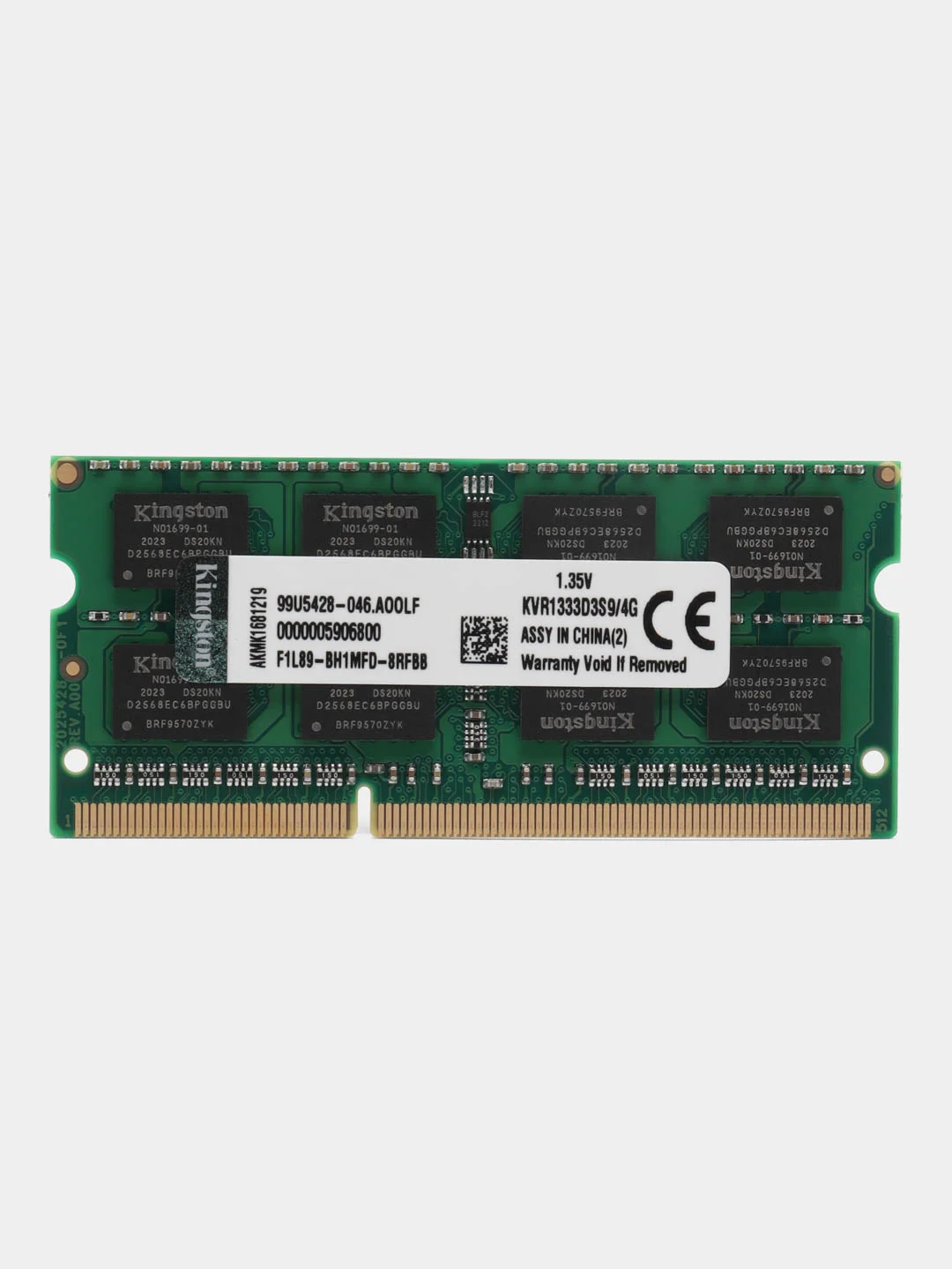 Оперативная память Kingston DDR3L 4 гб, 1333 MHz SO-DIMM PC3L-10600U 1x4 гб, для ноутбука