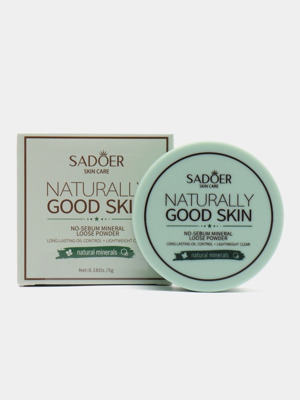 Пудра для лица бесцветная рассыпчатая минеральная Sadoer Natural Good ...