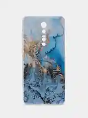 Голубой чехол на Xiaomi Redmi K20/K20 Pro/Mi 9T/Mi 9T Pro / Сяоми Редми К20 прозрачный, с рисунком