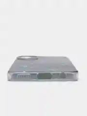Бирюзовый чехол на Tecno Spark 9 Pro / Текно Спарк 9 Про прозрачный, с рисунком, защита камеры