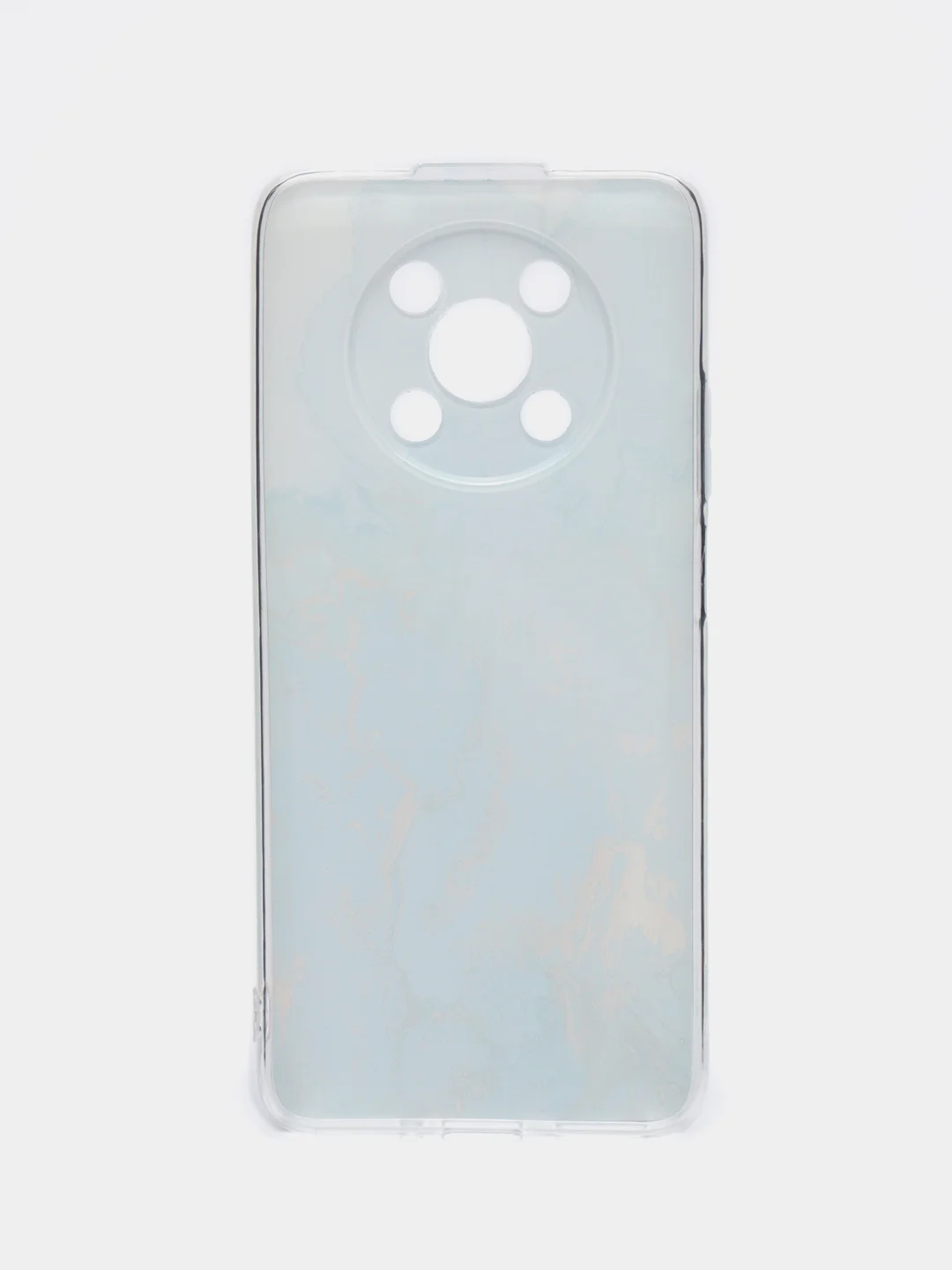 Светло-синий силиконовый чехол на Huawei Nova Y90 / Хуавей Нова Y90 с рисунком, защита камеры