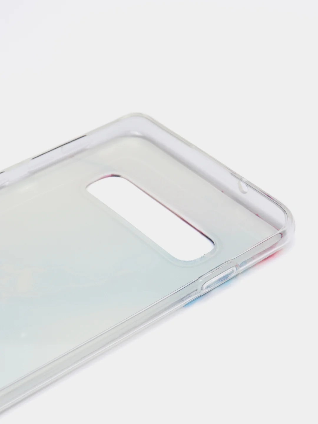 Ледяной силиконовый чехол на Samsung Galaxy S10 / Самсунг S10 прозрачный с рисунком, защита камеры