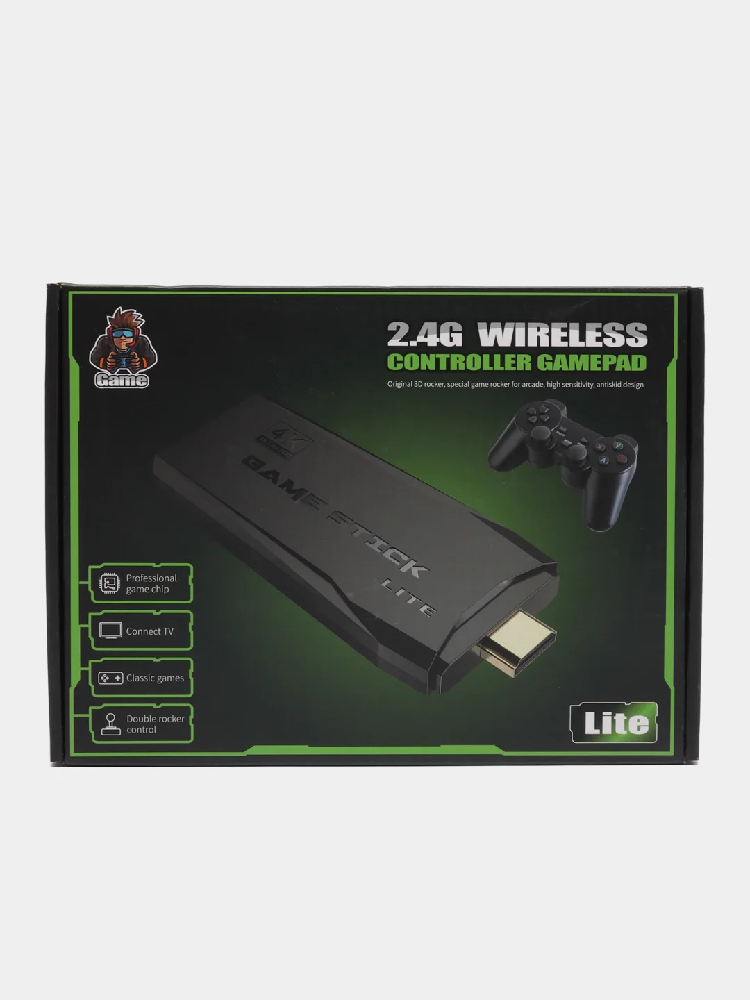 Черный игровая приставка Game Stick Lite 64/32 GB, с 10 227 встроенными играми