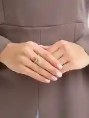 Золотой кольцо Цветок из кристаллов