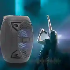 Красный беспроводная портативная Bluetooth колонка ZQS-1420 с подсветкой