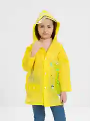 Желтый детский дождевик утолщенный, с капюшоном и козырьком, многоразовый, 5 цветов