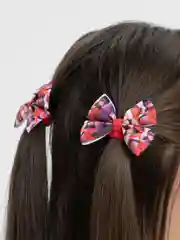 Индиго бантики для волос на резинке
