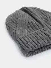 Серый мужская шапка теплая, зимняя, двухслойная с подкладом и с отворотом, 5 цветов