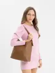 Бежевый сумка с косметичкой
