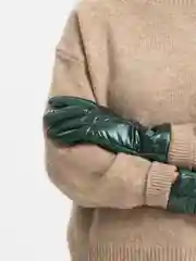 Тёмно-зелёный перчатки женские сенсорные