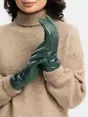 Тёмно-зелёный перчатки женские сенсорные
