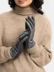 Серый перчатки женские сенсорные