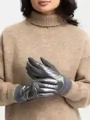 Серый перчатки женские сенсорные