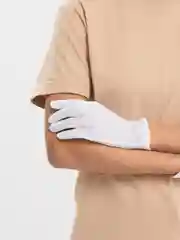 Белый перчатки хлопковые хозяйственные, тканевые