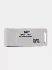 Белый картридер USB SD TF microSD переходник для флешкарт 2в1 адаптер карт памяти для компьютера