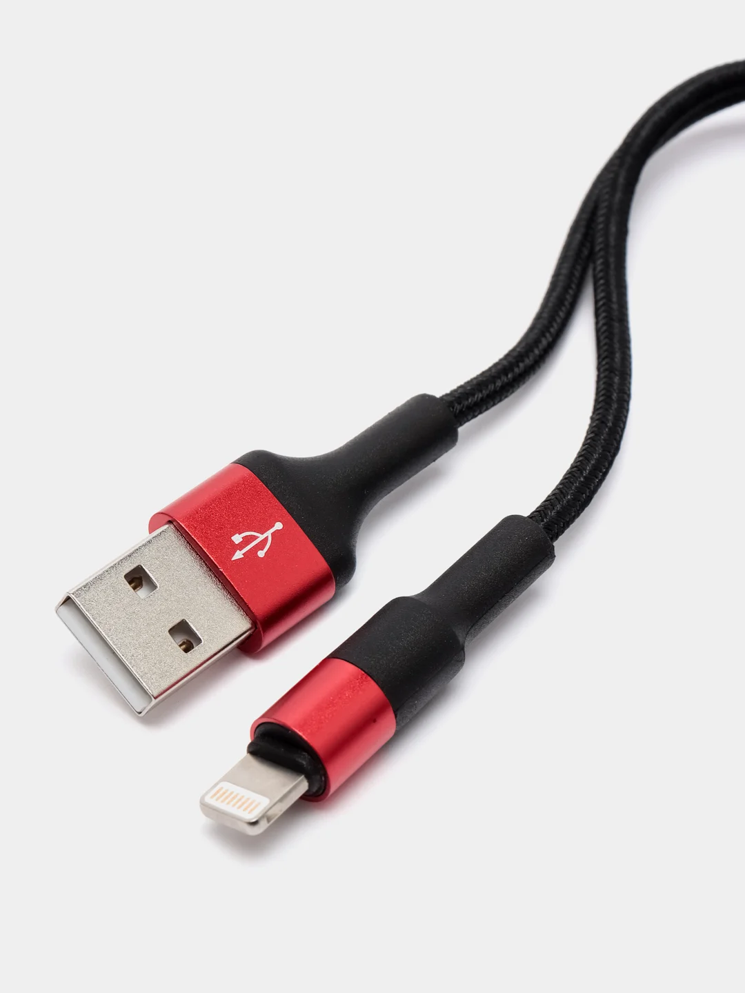 Красный зарядный кабель на iPhone 1м Hoco X26, зарядка для айфона 2.4A, LIGHTNING