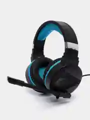 Синий накладные наушники игровые Hoco W104, полноразмерные, с микрофоном Drift + LED