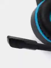 Синий накладные наушники игровые Hoco W104, полноразмерные, с микрофоном Drift + LED