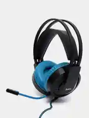 Синий игровая гарнитура с микрофоном, LED подсветкой, HOCO W105