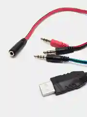 Синий игровая гарнитура с микрофоном, LED подсветкой, HOCO W105