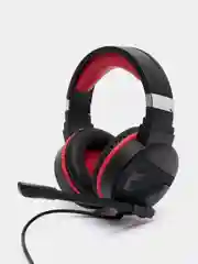 Красный накладные наушники игровые Hoco W104, полноразмерные, с микрофоном Drift + LED