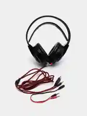 Красный игровая гарнитура с микрофоном, LED подсветкой, HOCO W105